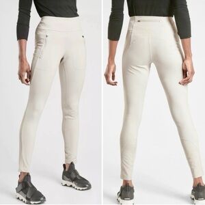 Athleta White/Cream Hybrid Fleece Tight M